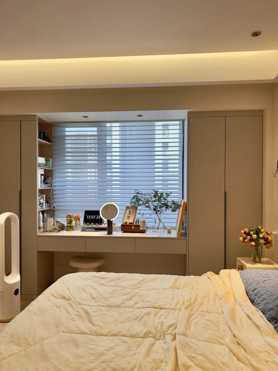 颜值梳妆台案例，化妆收纳一步到位